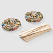 Alice in Wonderland Tea Party Kunst Handwaaier (Niet-gemonteerd)