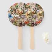Alice in Wonderland Tea Party Kunst Handwaaier (Voorkant en achterkant)