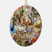 Alice in Wonderland Tea Party Kunst Keramisch Ornament (Rechts)