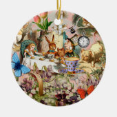 Alice in Wonderland Tea Party Kunst Keramisch Ornament (Voorkant)