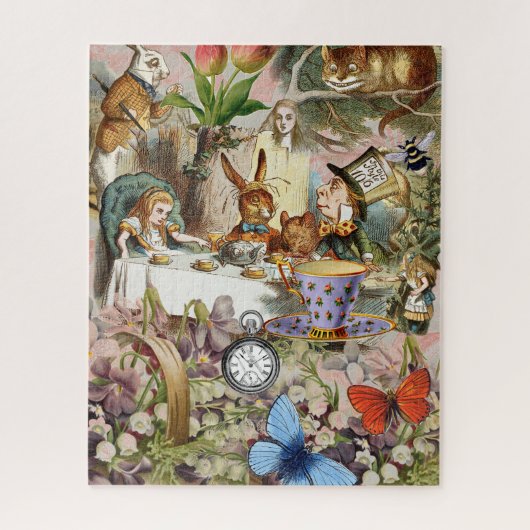 Alice in Wonderland Tea Party Kunst Legpuzzel (Verticaal)