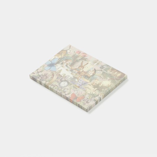 Alice in Wonderland Tea Party Kunst Post-it® Notes (Schuin)