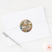 Alice in Wonderland Tea Party Kunst Ronde Sticker (Envelop)