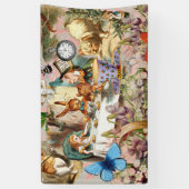Alice in Wonderland Tea Party Kunst Spandoek (Verticaal)