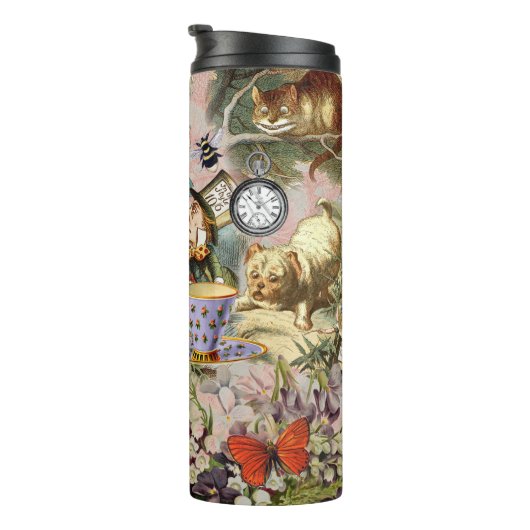 Alice in Wonderland Tea Party Kunst Thermosbeker (Geroteerd rechts)