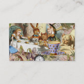 Alice in Wonderland Tea Party Kunst Visitekaartje (Achterkant)