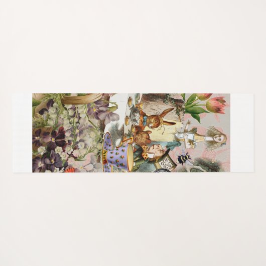 Alice in Wonderland Tea Party Kunst Yogamat (Achterkant (horizontaal))