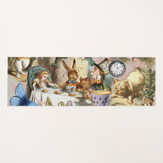 Alice in Wonderland Tea Party Kunst Yogamat (Voorkant (horizontaal))