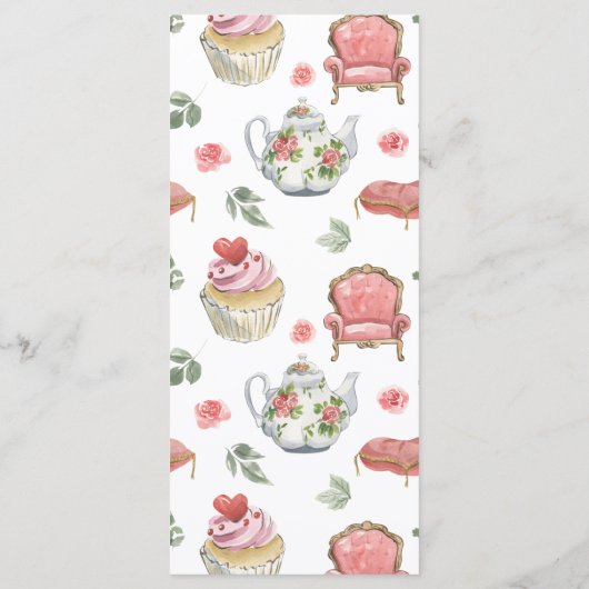 Alice in Wonderland | Tea Party Menu (Achterkant)