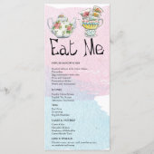 Alice in Wonderland | Tea Party Menu (Voorkant)