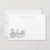 Alice in Wonderland Tea Party Naam Notitiekaartje (Voorkant)