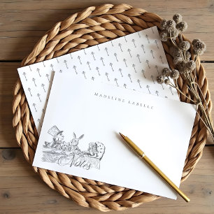  Alice in Wonderland Tea Party Naam Notitiekaartje