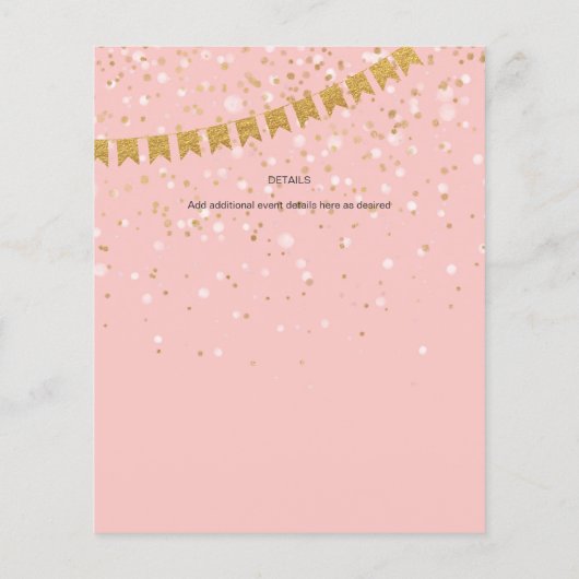 Alice in Wonderland Tea Party nodigt elke gebeurte Flyer (Achterkant)