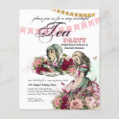Alice in Wonderland Tea Party nodigt elke gebeurte Flyer (Voorkant)