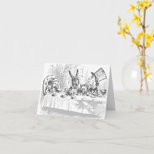 Alice in Wonderland Tea Party Note Cards Kaart (Gele Bloem)