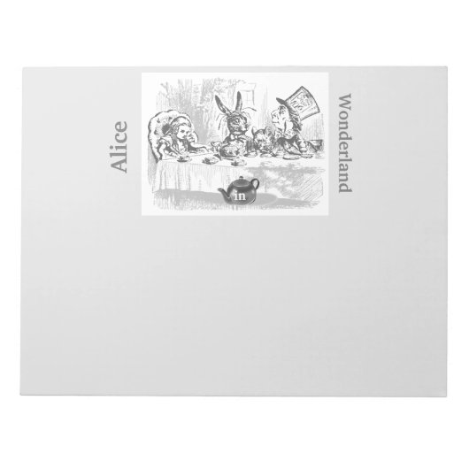 Alice in Wonderland Tea Party Notitieblok (Voorkant)