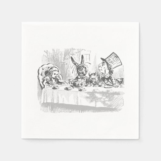 Alice in Wonderland Tea Party Papier Servet (Voorkant)