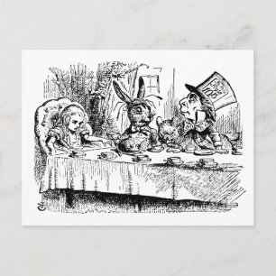 Alice in Wonderland, Tea Party Scene Briefkaart