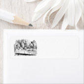 Alice in Wonderland, Tea Party Scene Etiket (Insitu)