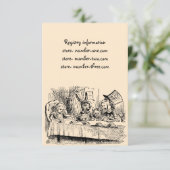 Alice in Wonderland, Tea Party Scene Kaart (Staand voorkant)