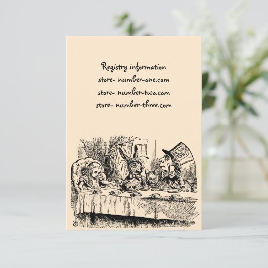 Alice in Wonderland, Tea Party Scene Kaart (Staand voorkant)