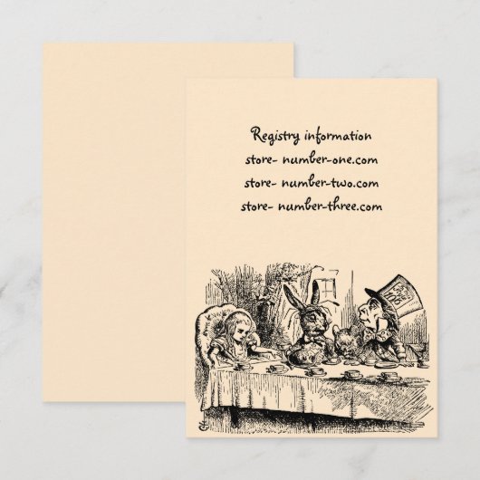  Alice in Wonderland, Tea Party Scene Kaart (Voorkant / Achterkant)