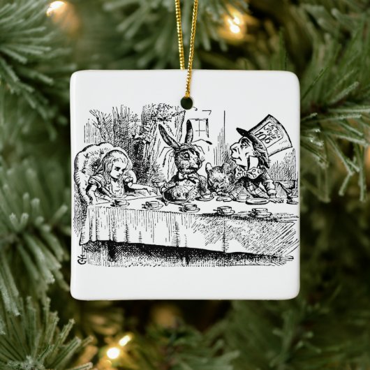  Alice in Wonderland, Tea Party Scene Keramisch Ornament (Boom)
