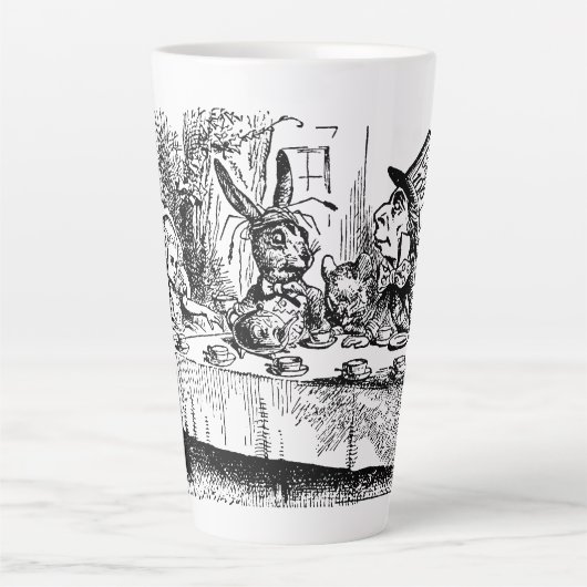  Alice in Wonderland, Tea Party Scene Latte Mok (Voorkant)