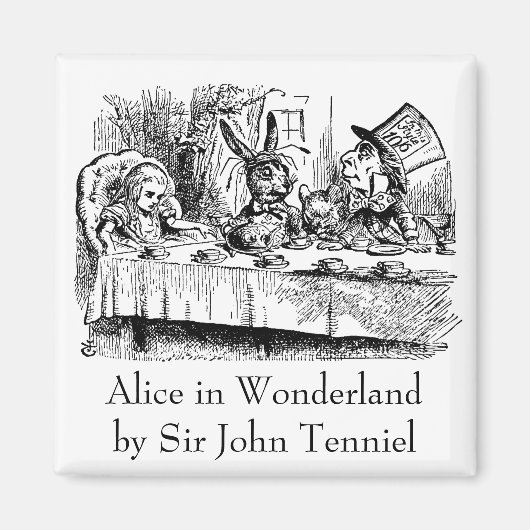  Alice in Wonderland, Tea Party Scene Magneet (Voorkant)