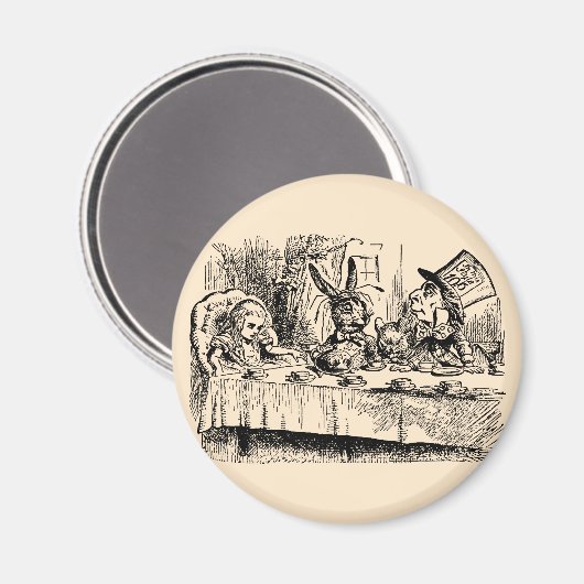  Alice in Wonderland, Tea Party Scene Magneet (Voorkant / Achterkant)
