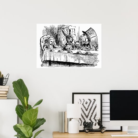  Alice in Wonderland, Tea Party Scene Poster (Thuiskantoor)