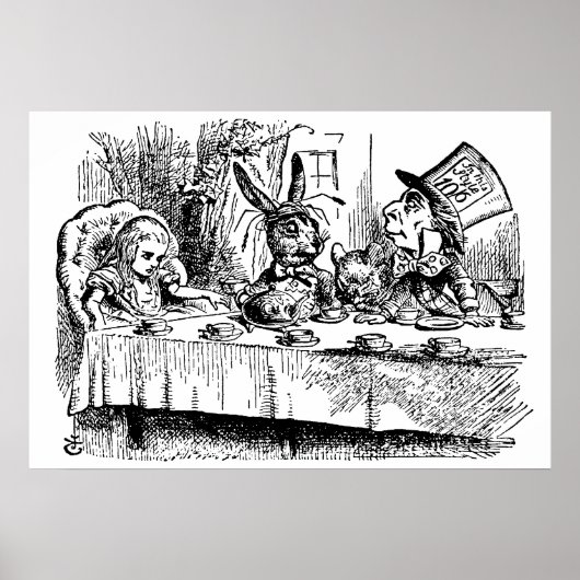  Alice in Wonderland, Tea Party Scene Poster (Voorkant)