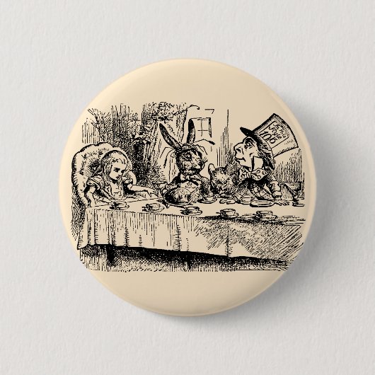 Alice in Wonderland, Tea Party Scene Ronde Button 5,7 Cm (Voorkant)