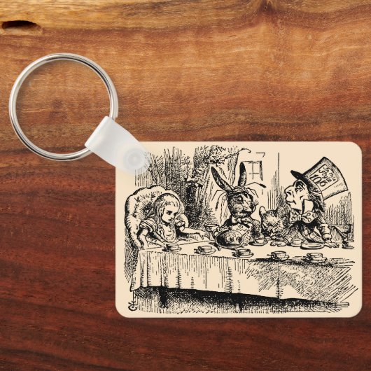  Alice in Wonderland, Tea Party Scene Sleutelhanger (Achterkant)