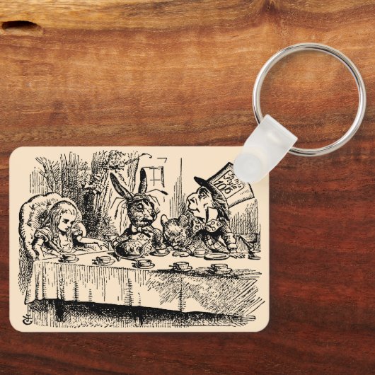  Alice in Wonderland, Tea Party Scene Sleutelhanger (Voorkant)