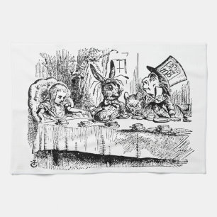  Alice in Wonderland, Tea Party Scene Theedoek