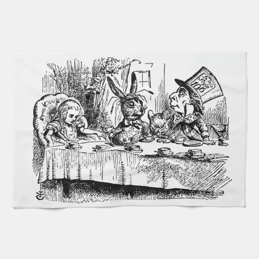 Alice in Wonderland, Tea Party Scene Theedoek (Horizontaal)