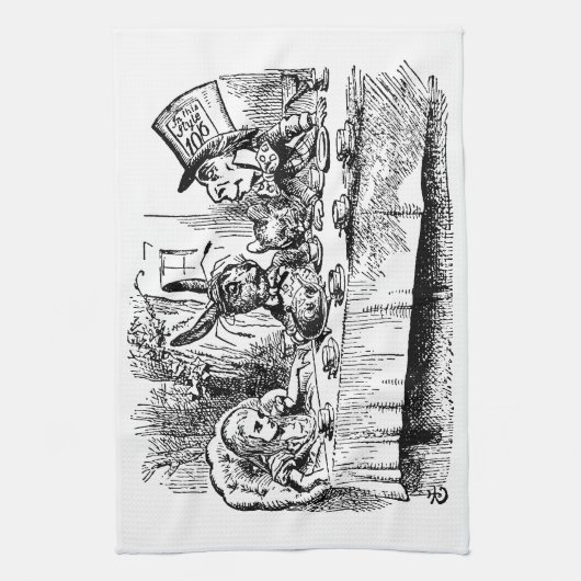  Alice in Wonderland, Tea Party Scene Theedoek (Verticaal)