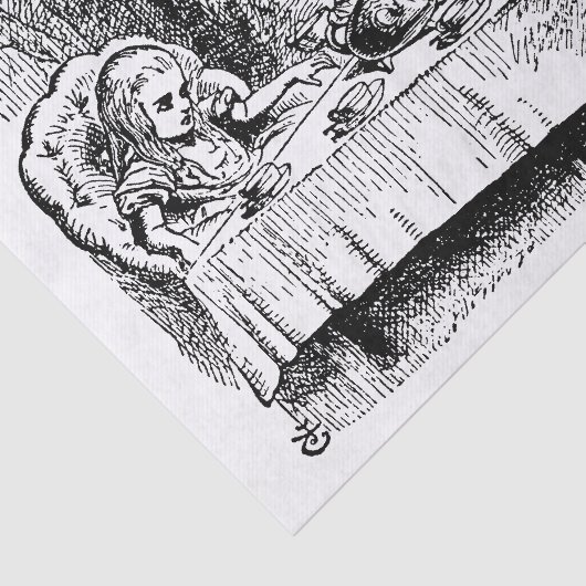 Alice in Wonderland, Tea Party Scene Tissuepapier (Detail)