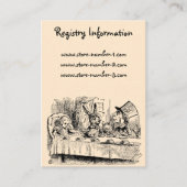 Alice in Wonderland, Tea Party Scene Visitekaartje (Voorkant)