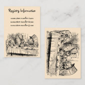 Alice in Wonderland, Tea Party Scene Visitekaartje (Voorkant / Achterkant)