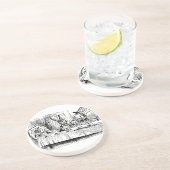 Alice in Wonderland, Tea Party Scene Zandsteen Onderzetter (Zijkant)