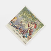 Alice in Wonderland Tea Party Sjabloon Servet (Hoek)