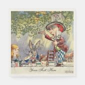 Alice in Wonderland Tea Party Sjabloon Servet (Voorkant)