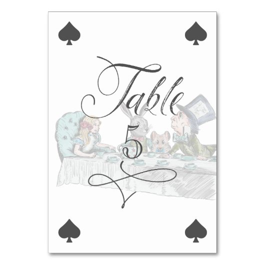 Alice in Wonderland Tea Party-speelkaart Kaart (Achterkant)