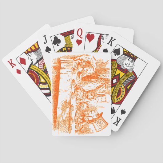 Alice in Wonderland Tea Party Speelkaarten (Achterkant)