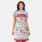 Alice in Wonderland Tea Party Theme Gepersonalisee Schort (Gedragen)