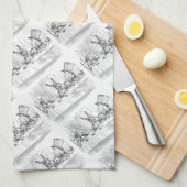 Alice in Wonderland Tea Party Theme Kitchen Towels Theedoek (Quarter Fold)