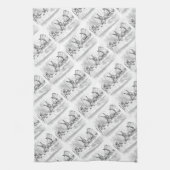 Alice in Wonderland Tea Party Theme Kitchen Towels Theedoek (Verticaal)