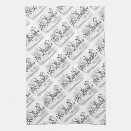 Alice in Wonderland Tea Party Theme Kitchen Towels Theedoek (Verticaal)